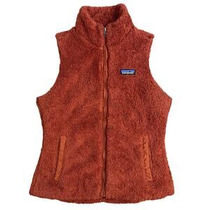 Patagonia Los Gatos Vest Sherpa Fleece Pile Full-Zip Lined Orange Women’s Small